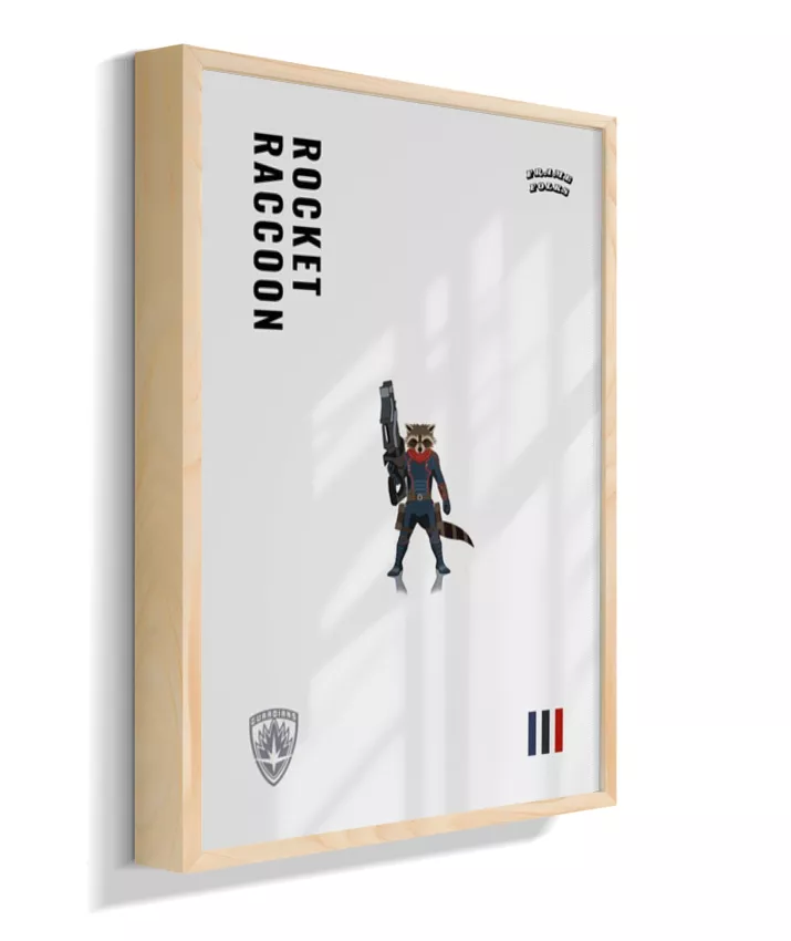Quadro Rocket Raccoon - Guardiões da Galaxia V. 3