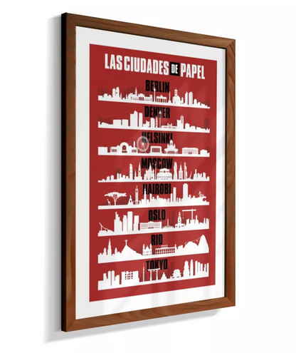 Quadro La Casa de Papel - Cidades