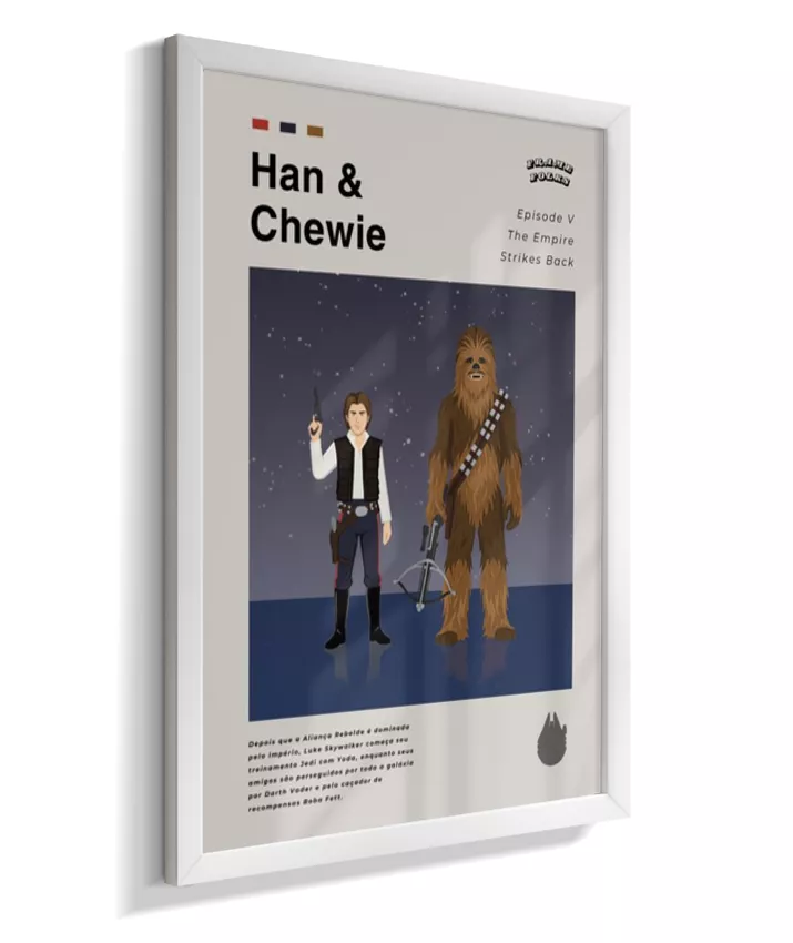 Quadro Star Wars - Han Solo e Chewbacca