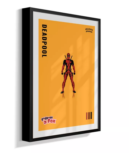 Quadro Deadpool - Amarelo