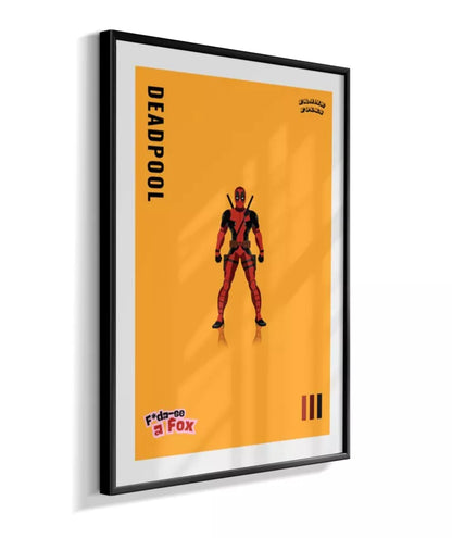 Quadro Deadpool - Amarelo