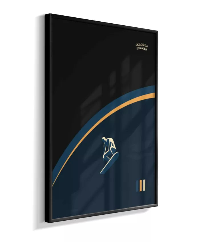 Quadro Surfista Prateado
