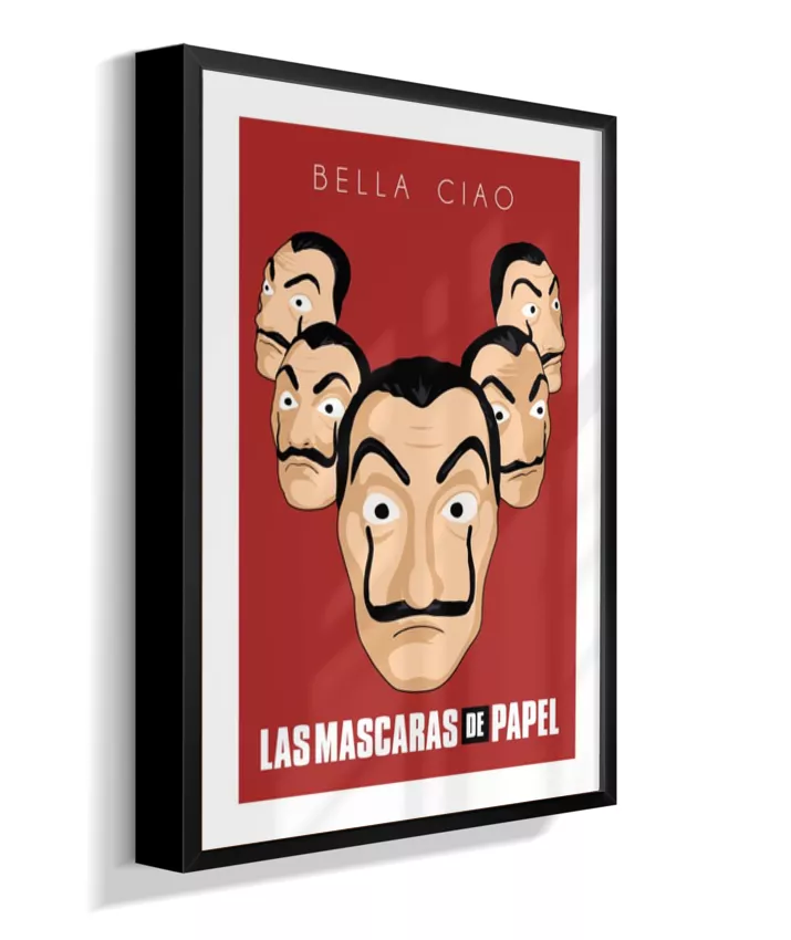 Quadro La Casa de Papel - Máscaras