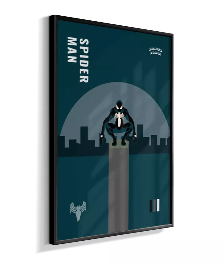 Quadro Homem Aranha Preto - Queens