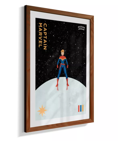 Quadro Capitã Marvel - Galáxia
