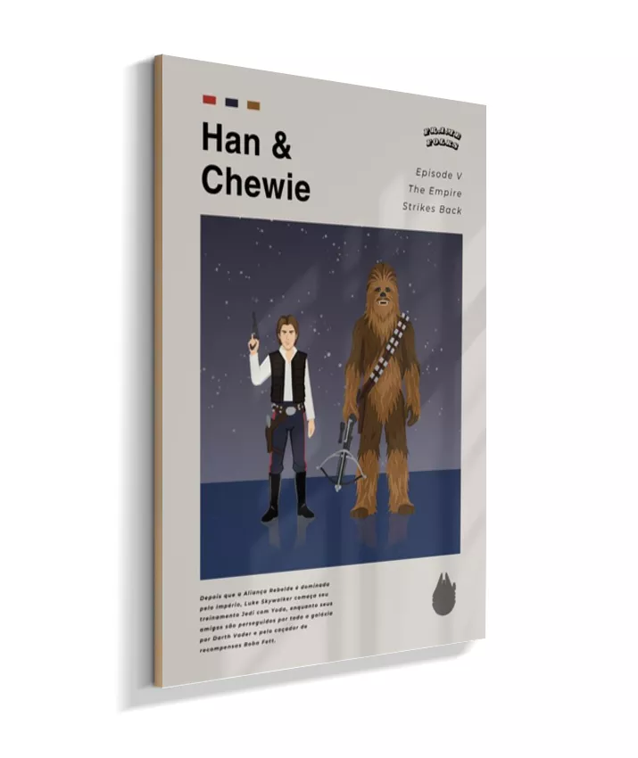 Quadro Star Wars - Han Solo e Chewbacca