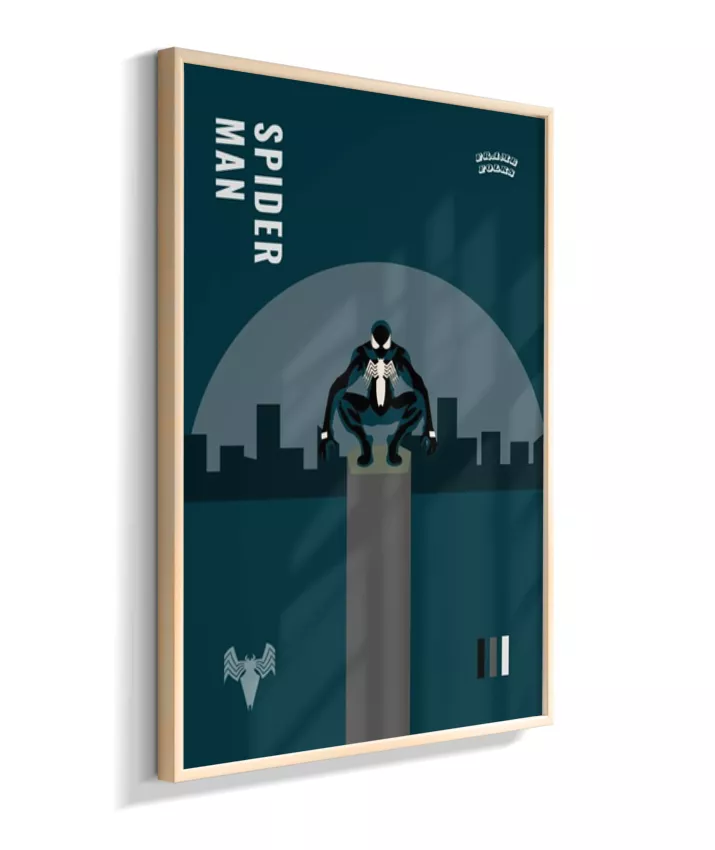 Quadro Homem Aranha Preto - Queens