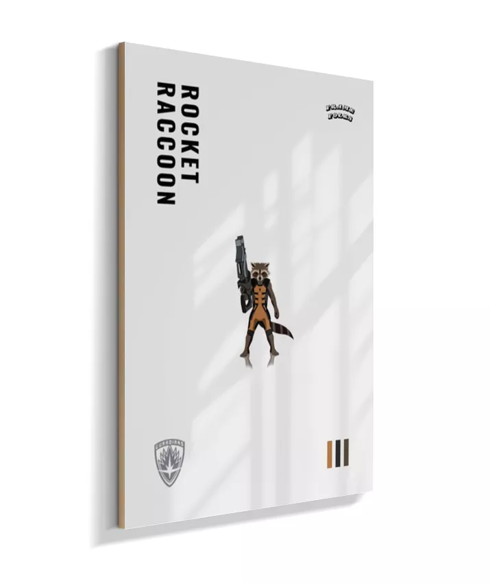 Quadro Rocket Raccoon - Guardiões da Galaxia