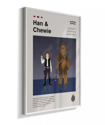 Quadro Star Wars - Han Solo e Chewbacca