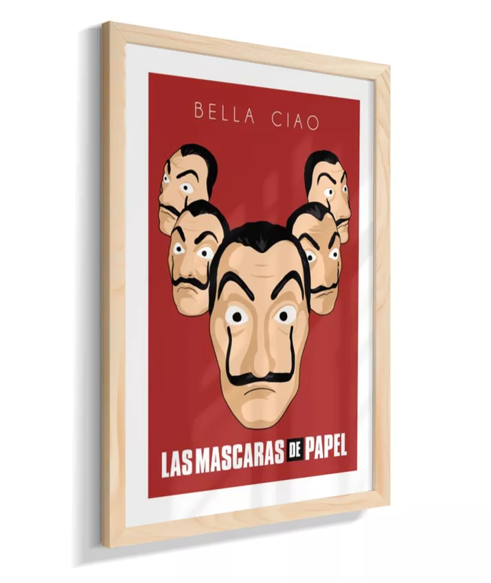 Quadro La Casa de Papel - Máscaras