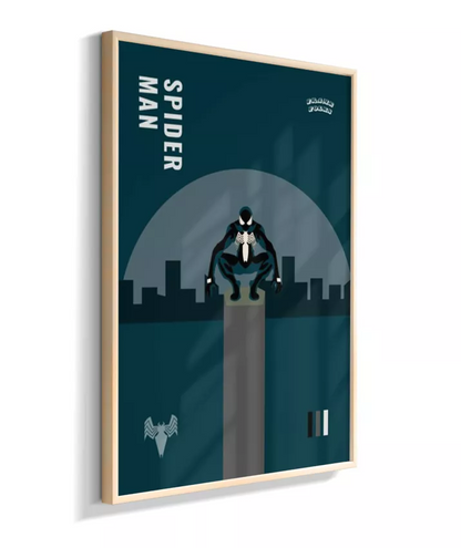 Quadro Homem Aranha Preto - Queens