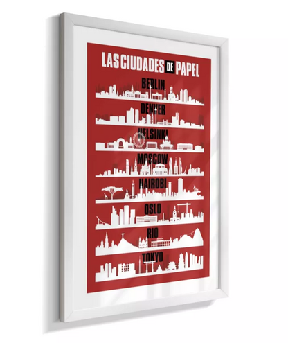 Quadro La Casa de Papel - Cidades