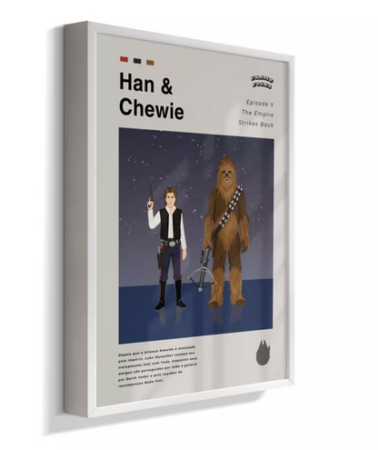 Quadro Star Wars - Han Solo e Chewbacca