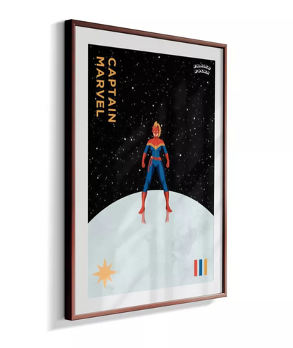 Quadro Capitã Marvel - Helmet - Galáxia