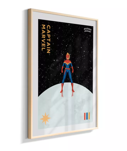 Quadro Capitã Marvel - Helmet - Galáxia