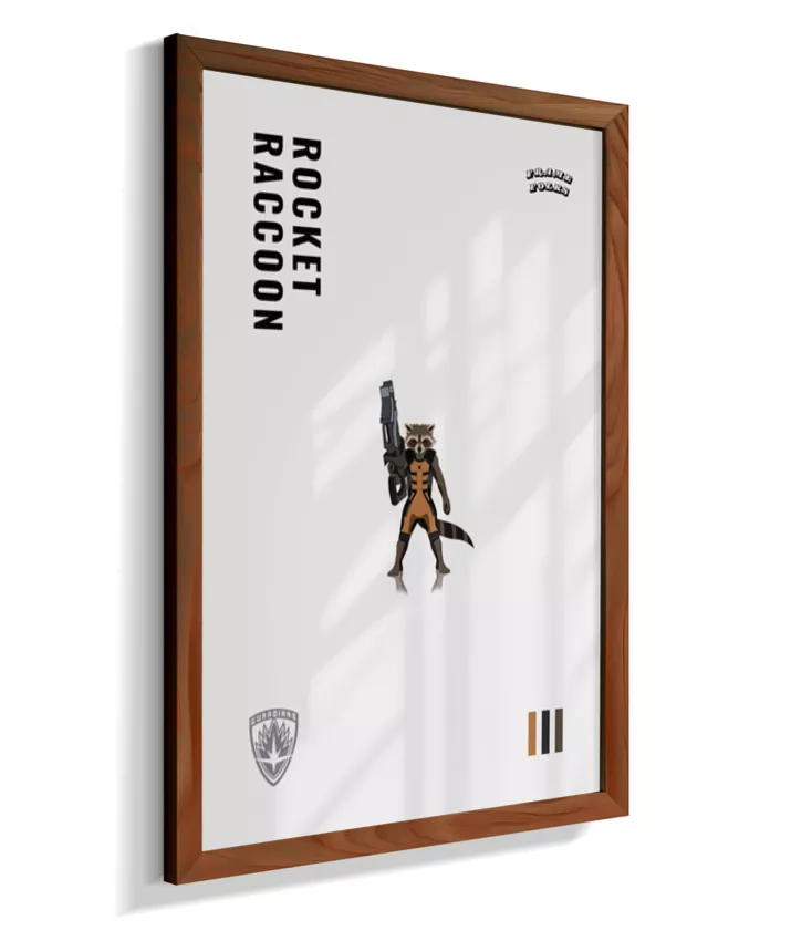 Quadro Rocket Raccoon - Guardiões da Galaxia