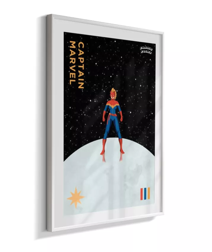 Quadro Capitã Marvel - Helmet - Galáxia