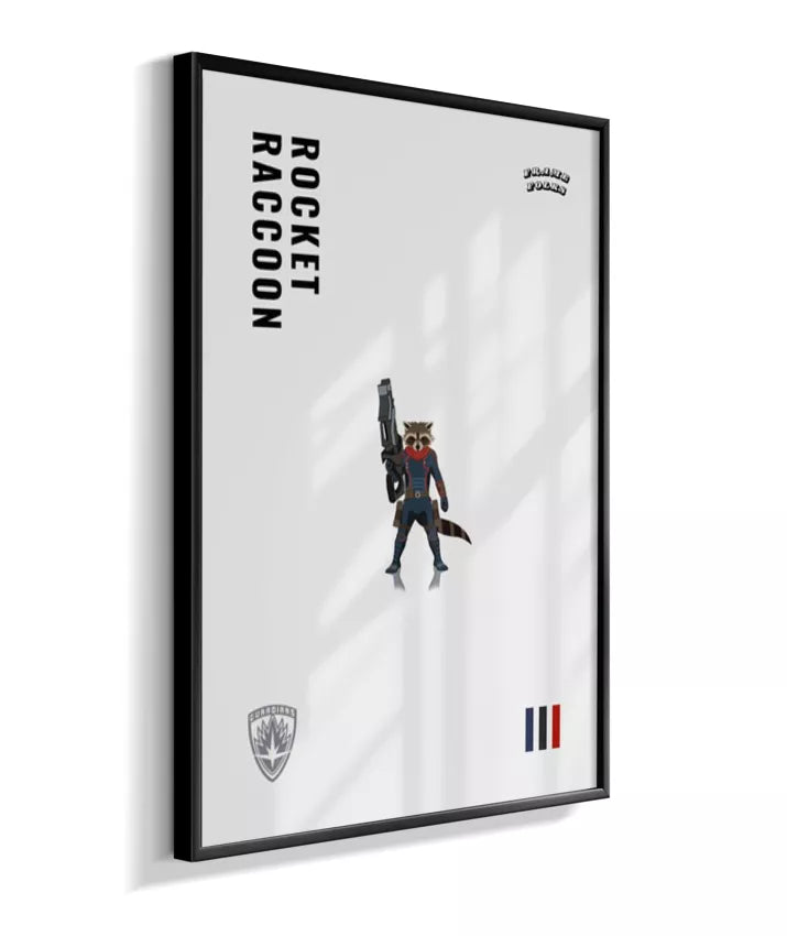 Quadro Rocket Raccoon - Guardiões da Galaxia V. 3