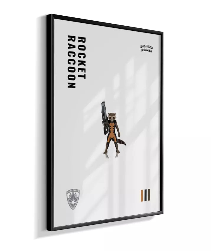 Quadro Rocket Raccoon - Guardiões da Galaxia