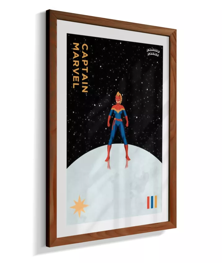 Quadro Capitã Marvel - Helmet - Galáxia