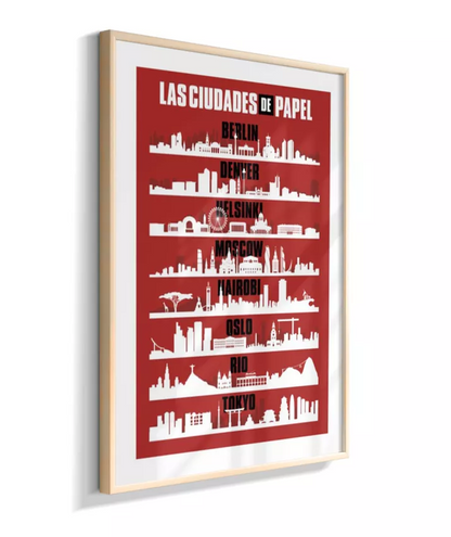 Quadro La Casa de Papel - Cidades